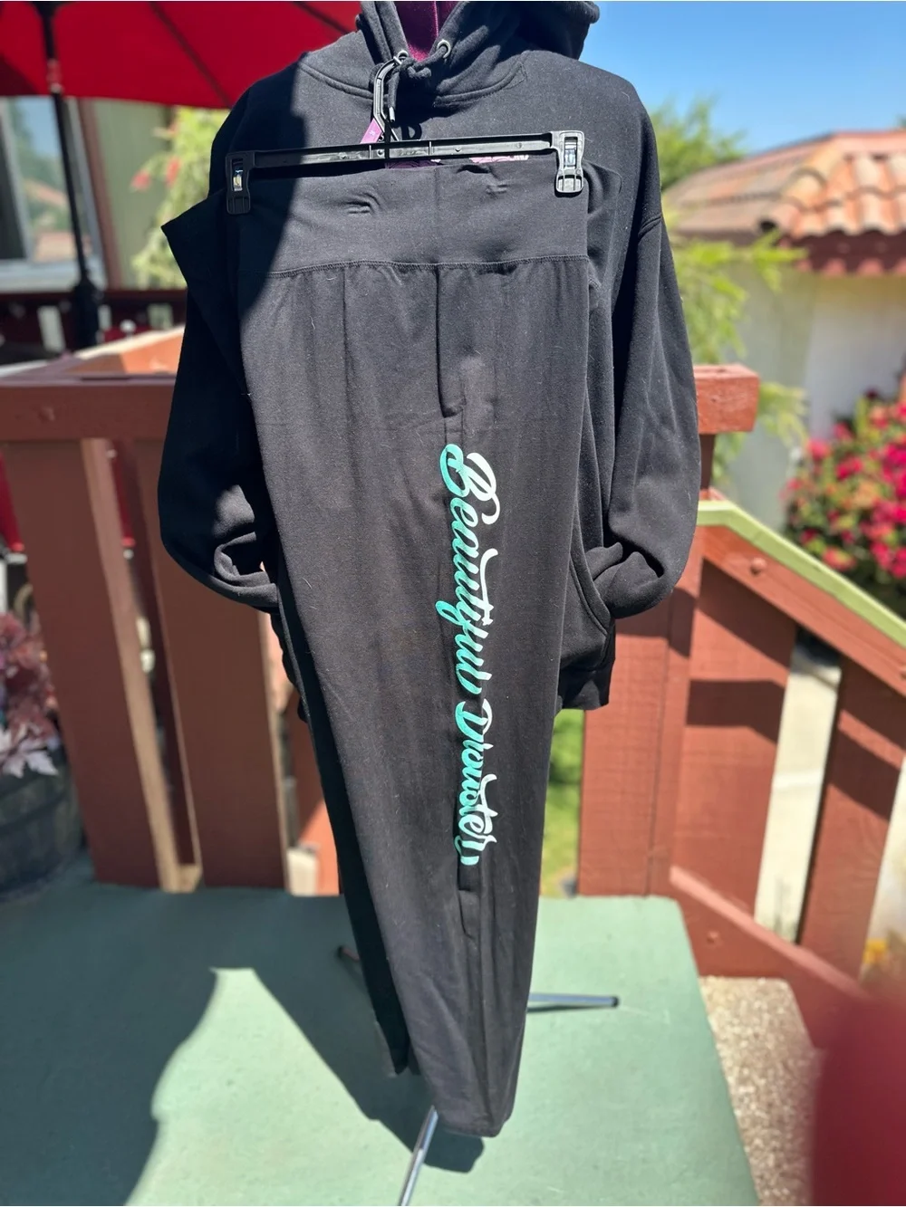 Beautiful Disaster Unbreakable Skull Set Hoodie and Wide Leg Pants
